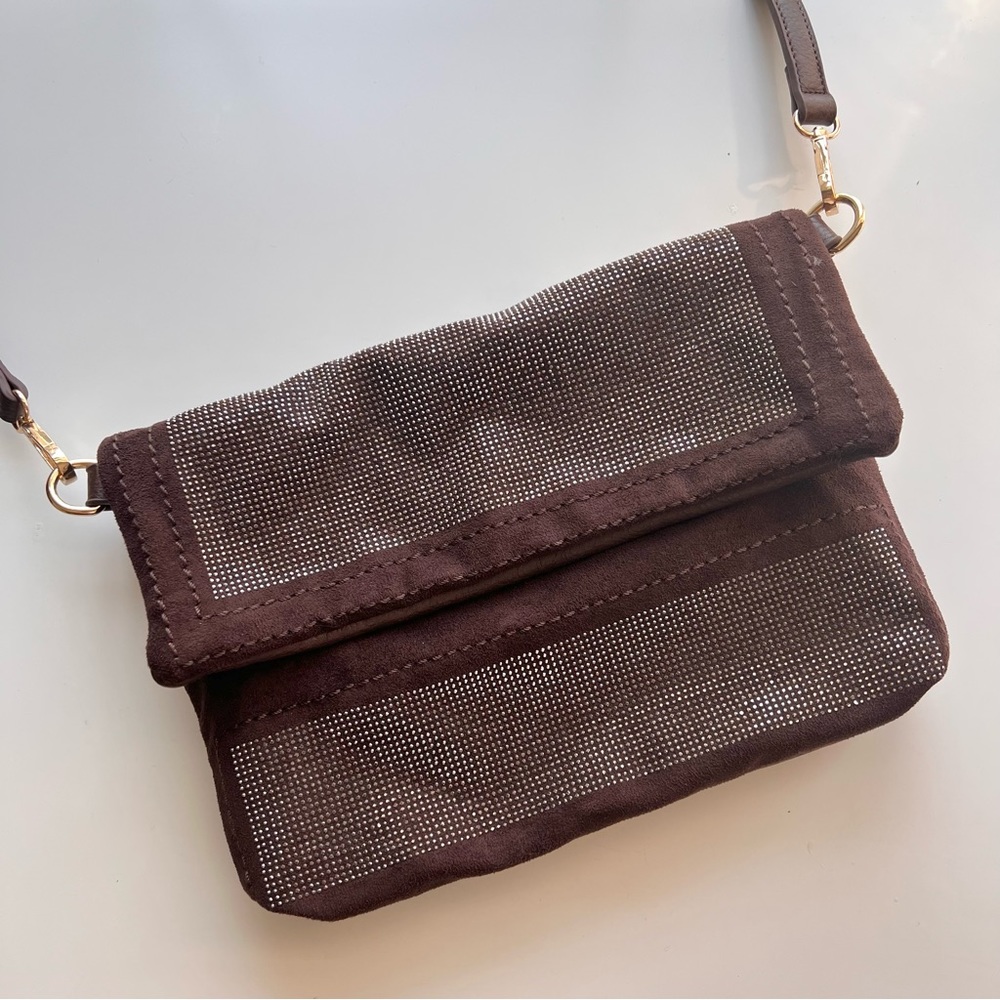 Anthropologie Urban Originals Brown Vegan Leather Crossbody Bag
